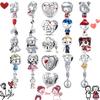 Изящный серебряный браслет-цепочка 925 пробы Fit Original, ожерелье, серия для пар ко Дню святого Валентина, подвески-шармы, бусины, кулоны, DIY, женские украшения