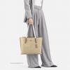 [Pre-Owned] Mollie Logo Zip Closure Synthetic Leather Tote Shoulder Bag - Excellent #IDP61X