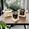 4 шт. милый набор подставок под коробку с котом подставки под горячее в форме кота нескользящие подставки под горячее котенок в коробке подставки под журнальный столик декор для любителей кошек