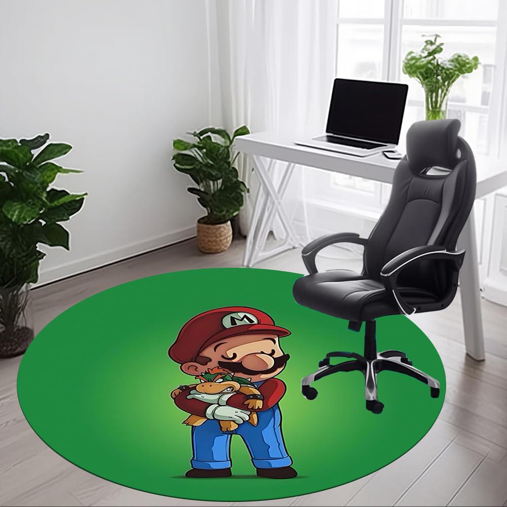 M-Mario Office Round Area Rug, Under Office Chairs Bedroom Living Room Home Decor a1022302