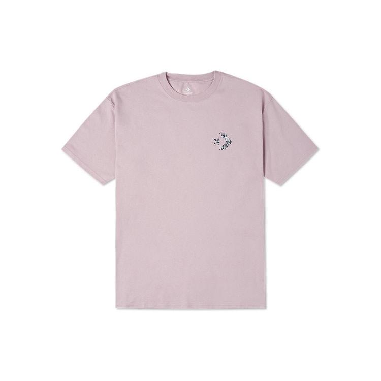 Converse T Shirts Unisex Pink Crew Neck Moderate Straight Fit 10023154-A02