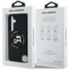 Etui Karl Lagerfeld Silicone Double      Heads And Circle Magsafe Do Samsung Galaxy S25+ Czarny