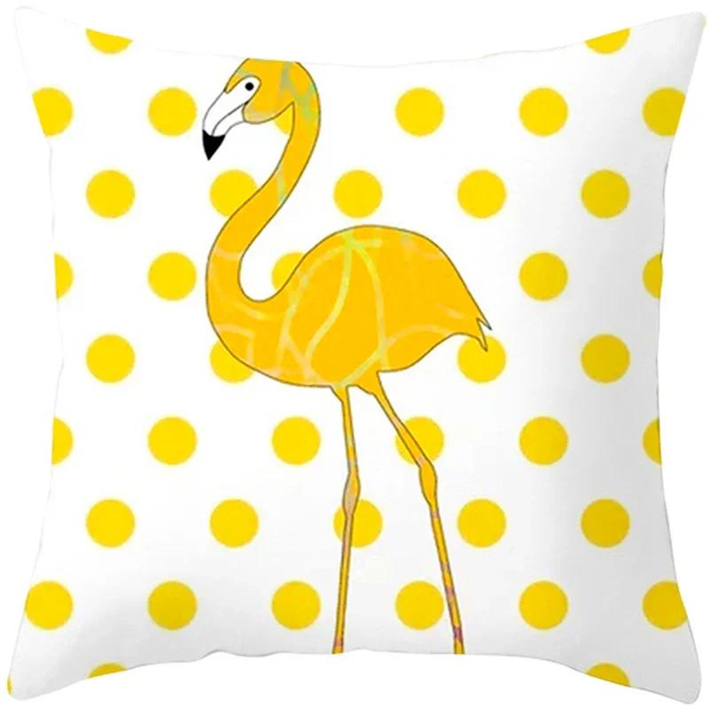 Летняя желтая наволочка с принтом листьев ананаса Домашний декор 100% полиэстер Наволочка для дивана Funda Cojin 45*45 Подушки