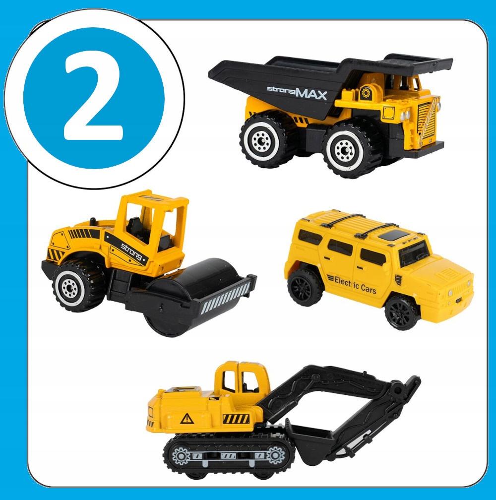[PACZA][5] Car Track Construction Site Car + 3 Metal Construction Vehicles Z834