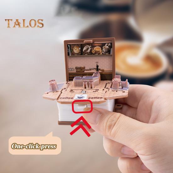 Мини 3D складная книга брелок Popping Mini World подвесное украшение крошечная кофейня Great Wall Castle складная книга брелок кулон