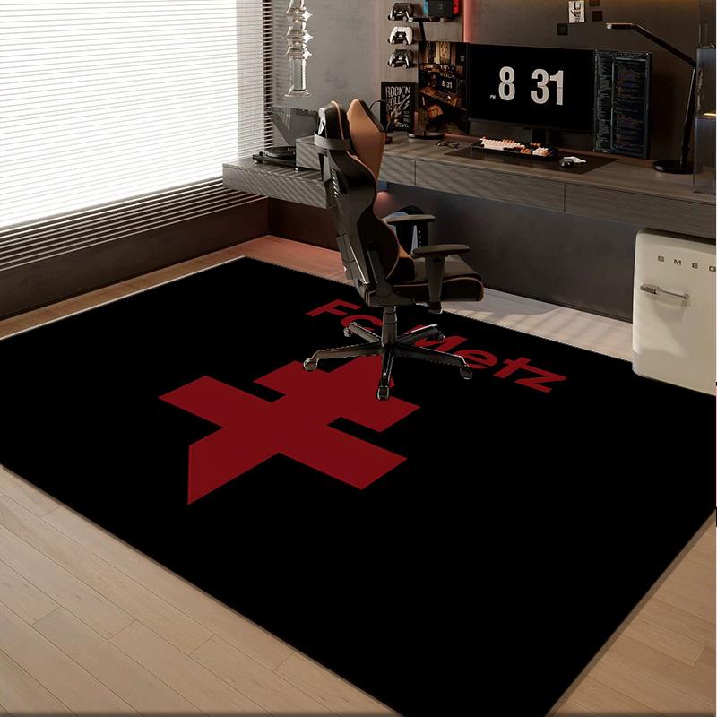 1PC rug Metz Football Club Carpet, Chair Rug,Area Rug for Office Bedroom living rooms bedroom, Doormat decor Christmas fan gifts