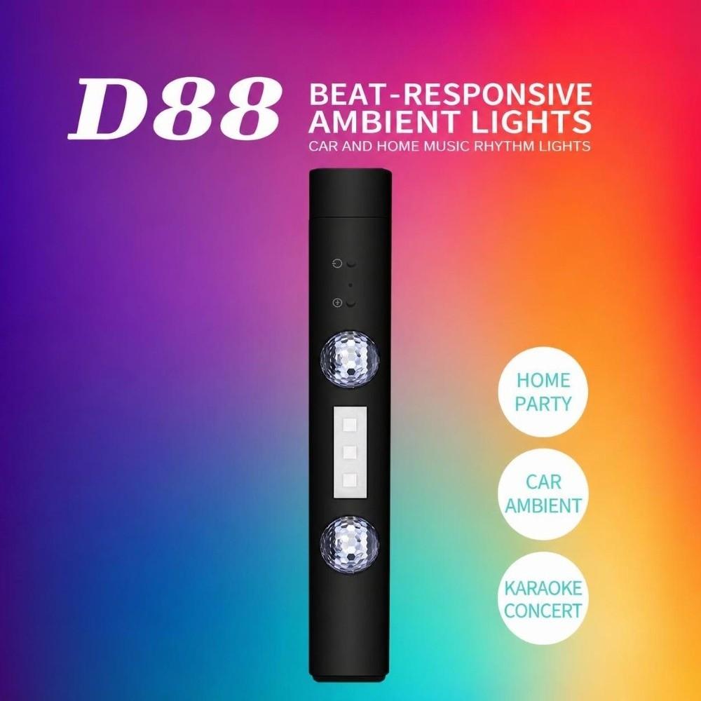 Rechargeable Car Atmosphere Lamp Sound-activated Car Led Decor Lamp  Car