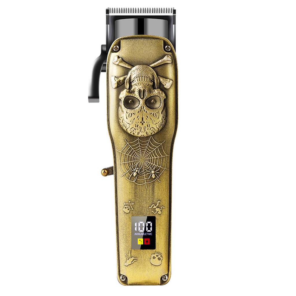 All Metal Electric Barber Electric  Hair Cutter Electric Push Rechargeable LCD Digital Display Professional Engraving Hair Clipper