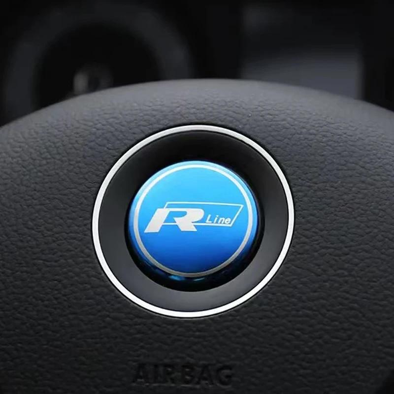 Для автомобиля VW Руль Автомобильный Значок Наклейка Аксессуары Для Volkswagen R-line GTI R Polo Golf 7 8 Touareg Passat Tiguan Jett