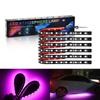 6pcs LED Strip Car Bottom Underglow Light Flexible LED Underbody Light Auto Decorative Ambient Atmosphere Lamp DRL For Car 12V