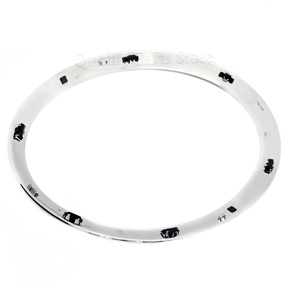 NEW For Cooper F55 F56 F57 2014-2021 Gloss Black/Silver Plated Headlight Ring Bezel Trim Surround Cover 51137300631 51137300632