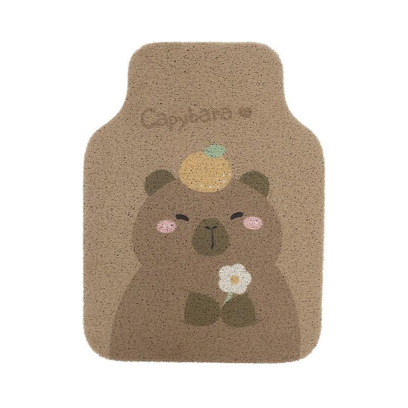 Capybara Cartoon Car Floor Mats Wear Resistant Washable Universal