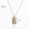 Women's Jewelry Straps Tarot Square Necklace Female Ins Jewelry Ladies