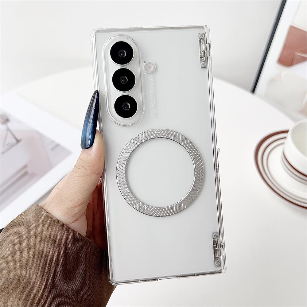 For Samsung Galaxy Z Fold7 5G Case Compatible with MagSafe Hinge Protection Hard PC Phone Cover