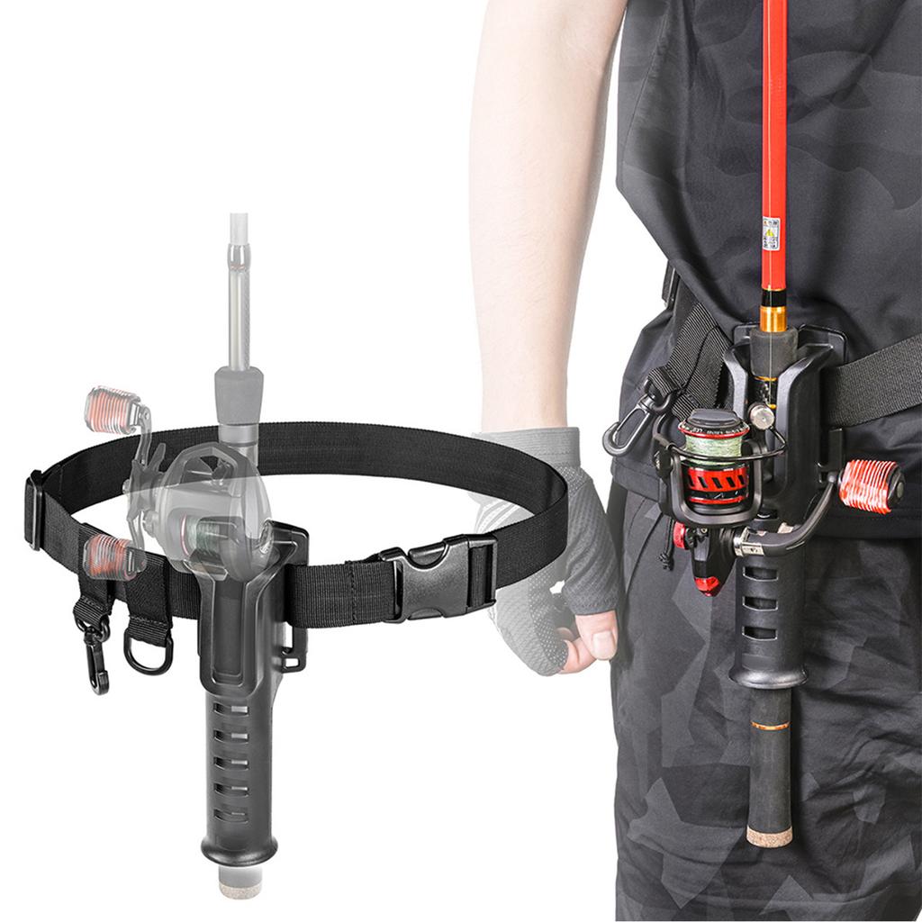 Fishing Waist Rod Holder Belt Outdoor Fishing Rod Pole Holder for Spinning and Casting Rods