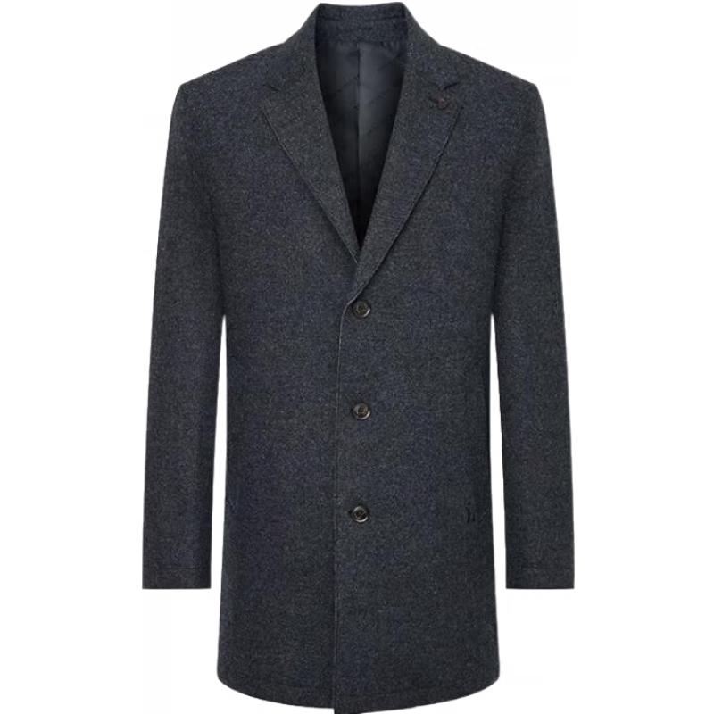 HAZZYS Men's Winter Wool Blend Commuter Overcoat
