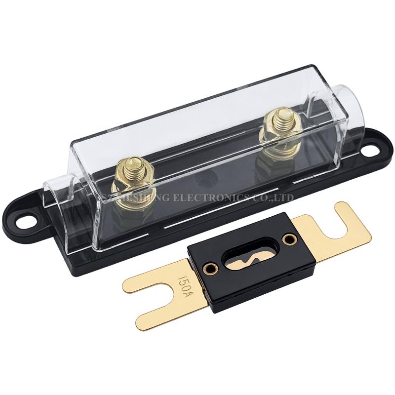 1Set ANL Automotive Fuse Holder Fusible Link With ANL Flat Type Bolt-on Blade Fuse 30A 40A 50A 60A 70A 80A 100A 120A 150A-500A Fuse Holders1