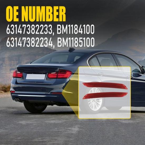 Pair Rear Bumper Reflector Fit 2012-2015 BMW 328i 328d 320i xDrive 2014-15 428i