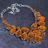 Natural Baltic Amber Gemstone 925 Sterling Silver Jewelry Necklace 18" d6L85