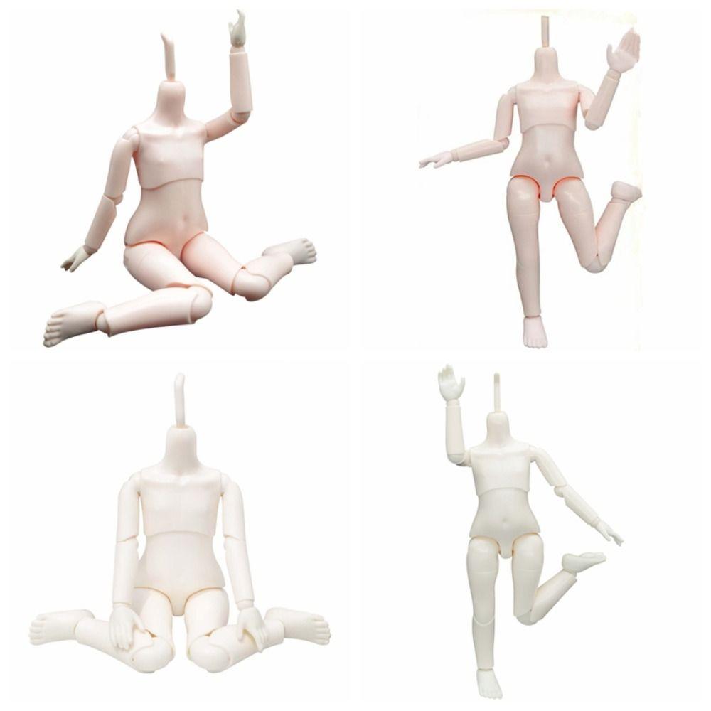 Multi Joints 1/6 Bjd Body Without Makeup Dolls Body Birthday Gift Doll's Head Diy Handmade