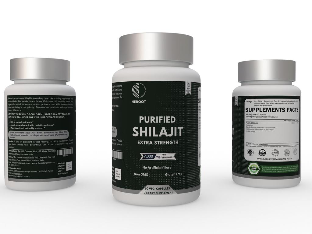 Heroot Капсулы экстракта мумиё 2,5% – Растительная пищевая добавка