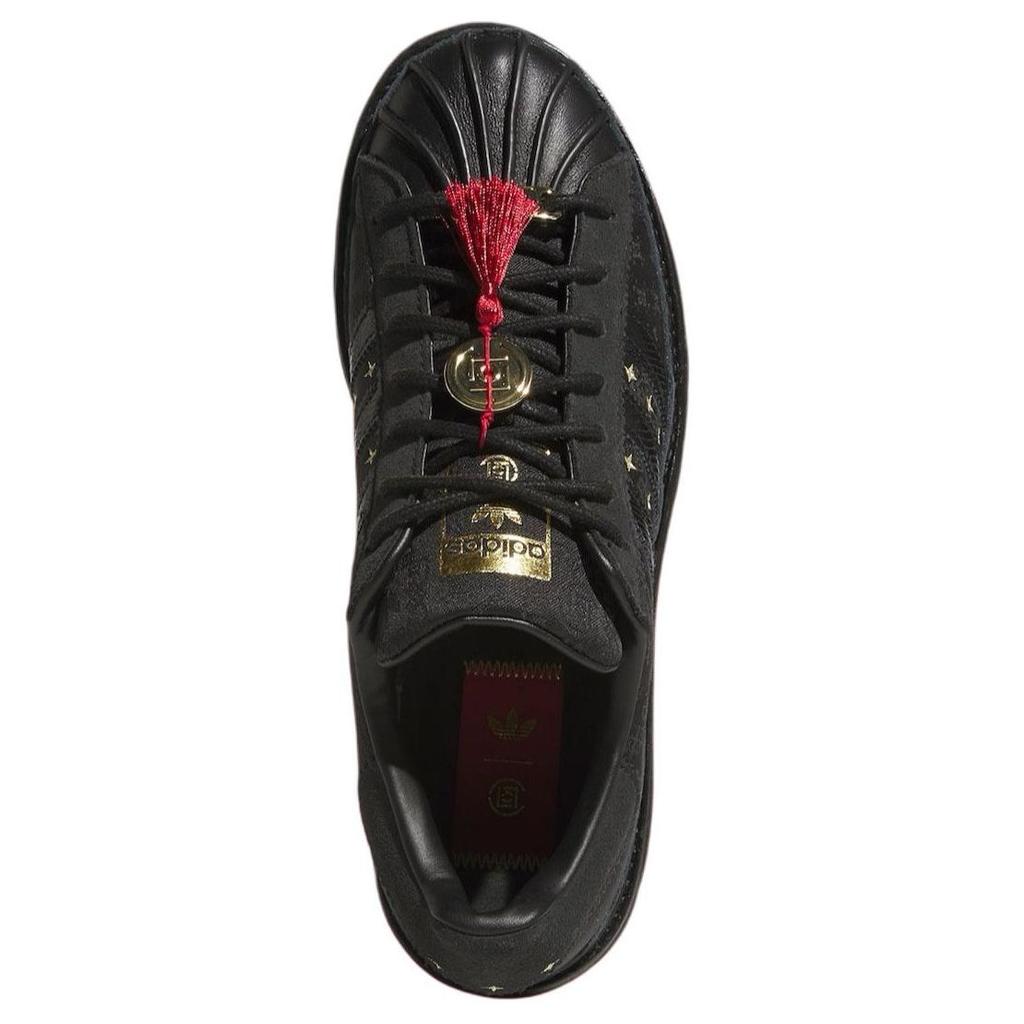 CLOT x adidas Superstar Кроссовки унисекс на китайский Новый год Черный Основной черный Карбон JR5114