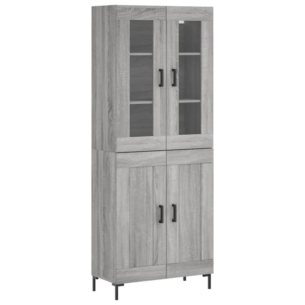 Highboard Gray Sonoma 69.5 x 34 x 180 cm Particleboard