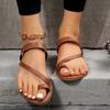 Женские минималистичные сандалии-шлепанцы 2024 года, новые модные сандалии на плоской подошве для лета, отдыха на пляже, отдыха, размер женской обуви 36-43