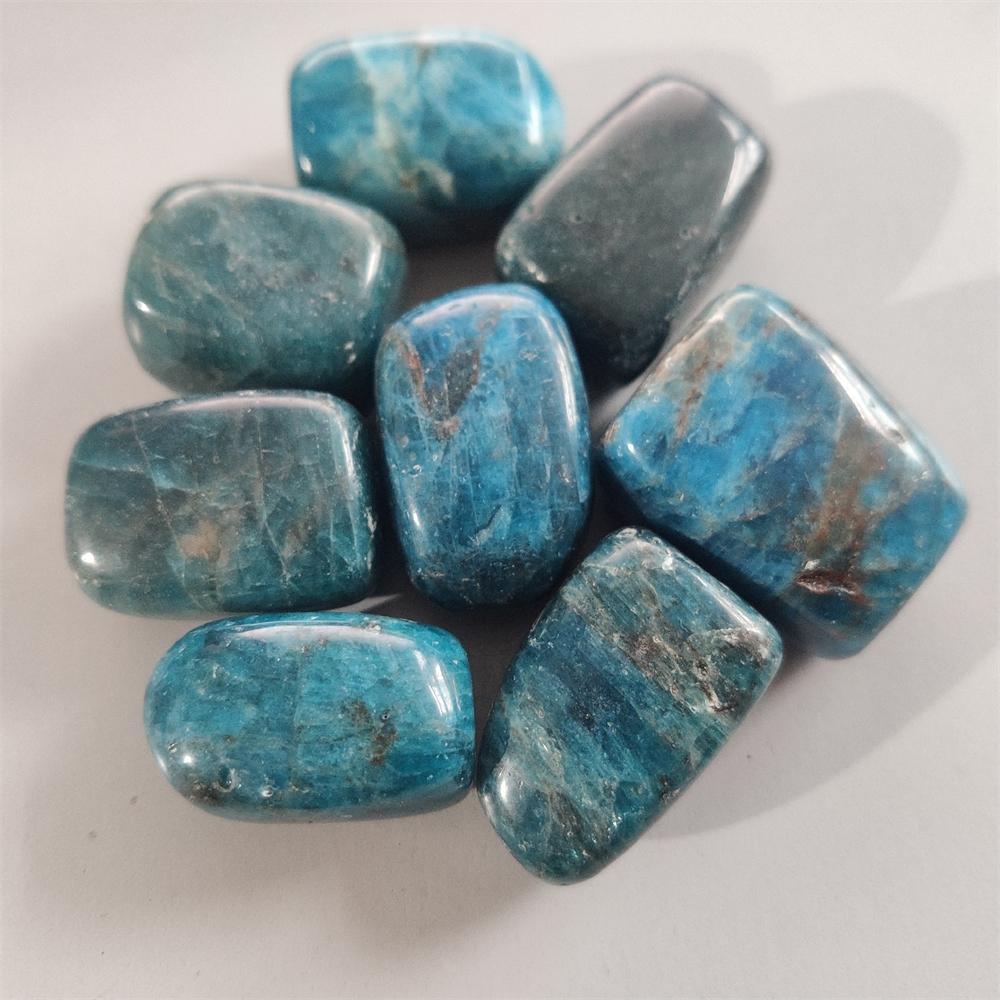 Natural Blue Apatite Polished Irregular Rough Stone Quartz Crystal Healing Reiki Mineral Aquarium Home Decoration Stone Fengshui