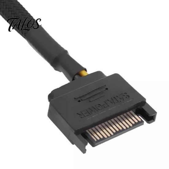SATA 15Pin на 2-сторонний 3-контактный 4-контактный адаптер питания для вентилятора компьютера, удлинительный кабель