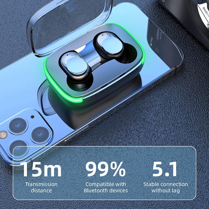 НОВЫЕ Bluetooth-наушники, беспроводные наушники Tws, стереогарнитура, бас-музыка, водонепроницаемые спортивные шумовые HD-микрофон для смартфона