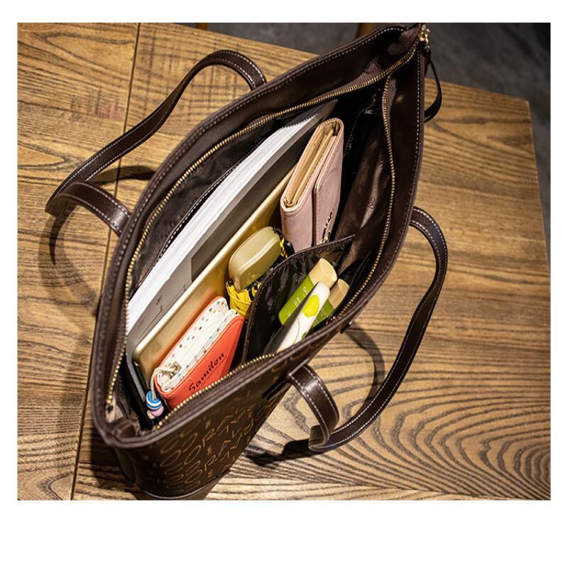 Новая универсальная модная сумка, дизайнерская простая повседневная женская сумка через плечо в стиле ретро, высококачественные сумки-тоут большой емкости