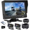 Rear Camera Monitor Set, 7-inch IPS LCD Monitor, Includes 2 AHD Cameras, Guideline Display/Hide,