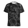 Красные цветы Роза 3D печать Футболка Романтичная Смешная Футболка с коротким рукавом и круглым вырезом Женская Мужская одежда Лето Новая Дышащая футболка