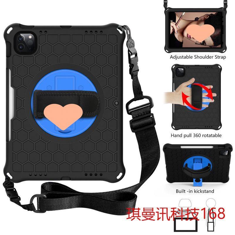 IPad 10.2 Case With Kickstand Hand Strap Shockproof Silicone Cover 10.5 11 10.9
