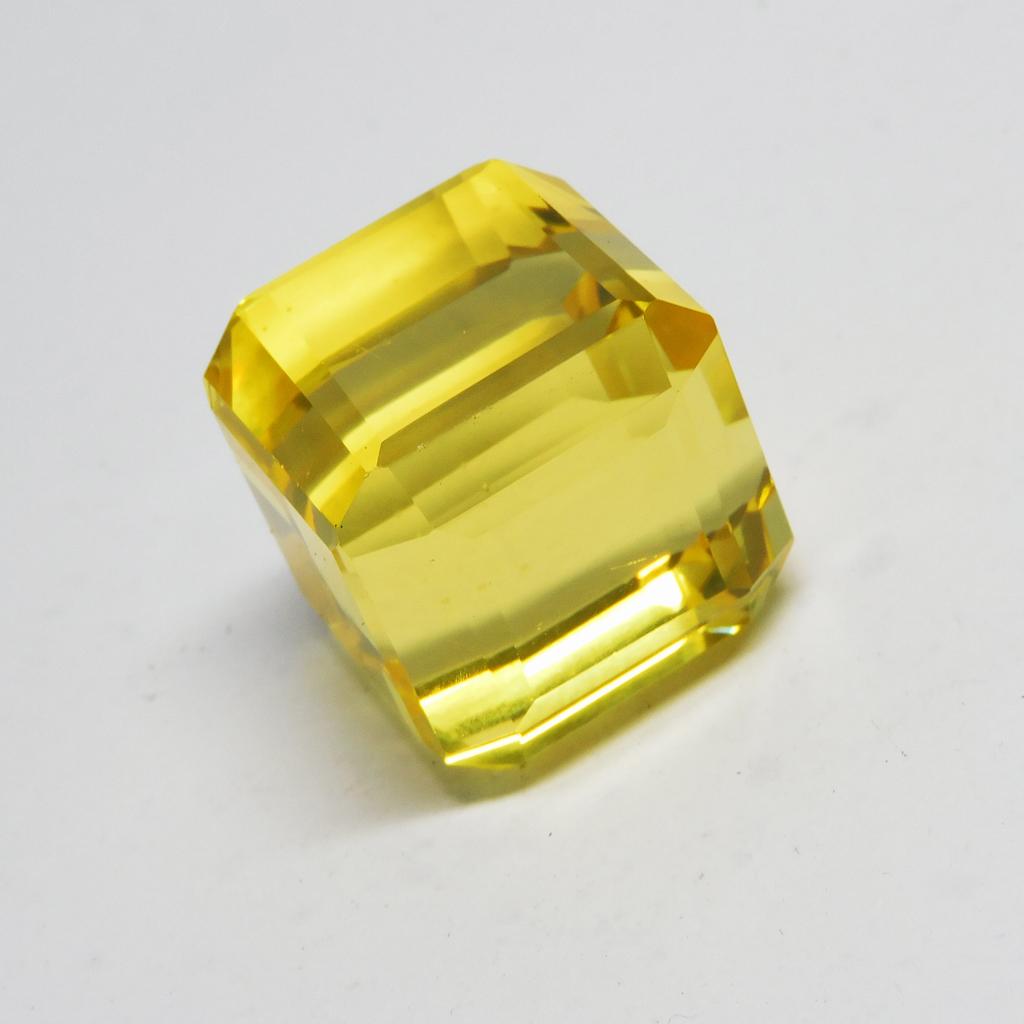 Natural Topaz Yellow Cube Cut CERTIFIED 148.40 Ct Loose Gemstone Huge Size