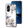 For Xiaomi Redmi Turbo 4 5G Case Floral Pattern TPU+Tempered Glass Protective Phone Cover