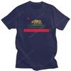 Fashion California Republic Flag T Shirt Unisex Short Sleeve 1846 California State Flag Bear Tshirt Pure Cotton Summer Tee Tops