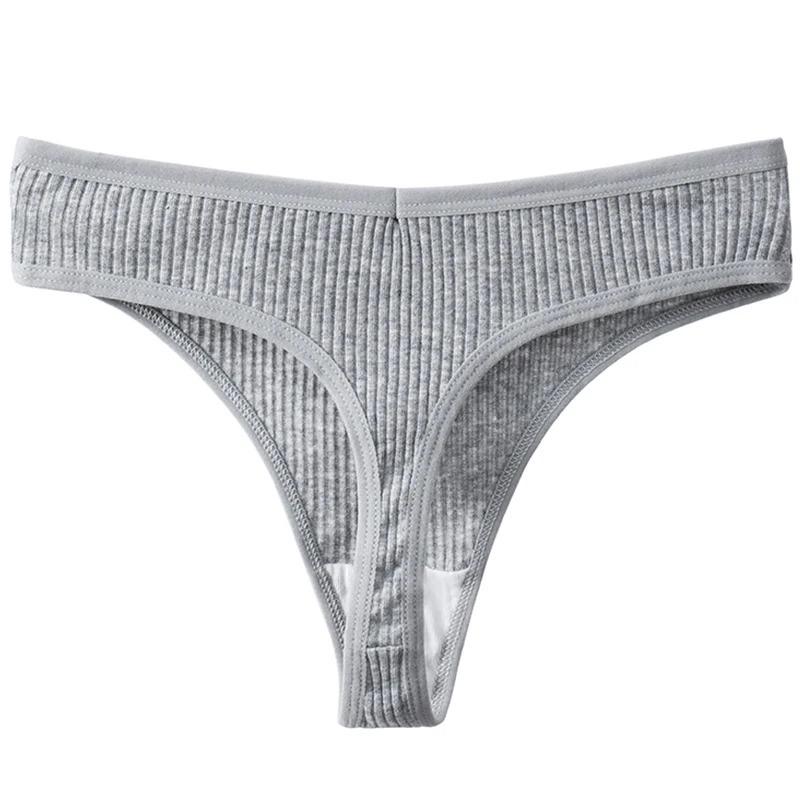 10PC/Set Women Cotton Panties Solid Color Briefs Ladies Breathable Thong Comfortable Striped Underwear