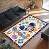 Cosmic Theme Crystal Velvet Floor Rug Personalized Custom Name Text Warm Carpet Home Decoration