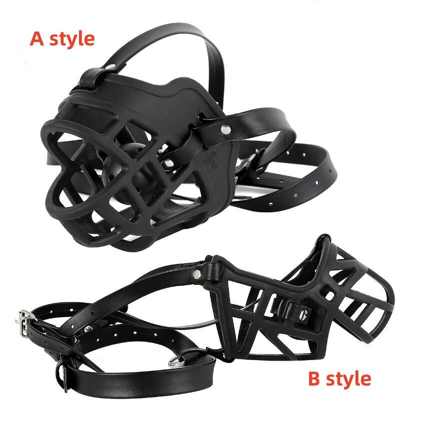 VaHppy Flirting Toys for Couples Mouth Stopper "Mouth Ball" Headgear Mask 2in1 PU Dog's Pig's Mouth Cosplay Dog Slave SM