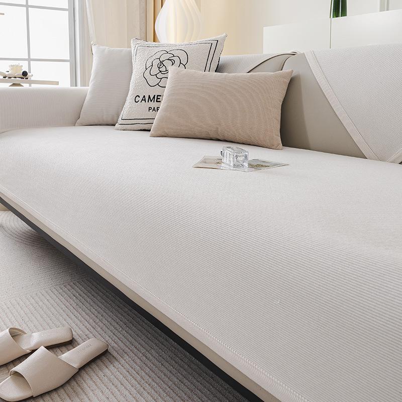 Водонепроницаемая, непромокаемая подушка для дивана, универсальная для всех сезонов, нескользящая, с изысканным видом, однотонная, французская новая накидка на диван, покрывало