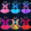 Princess Children Costume Props 2-8year Fairy Costume Set Cute Butterfly Skirt Suit  Girls