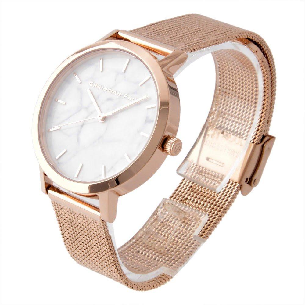 Christian Paul Marble WHITEHAVEN Women's Watch MRML-02 Rose Gold/White [Parallel Import]