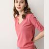 Spring Summer Women's T-shirt Short-sleeved Sweater Knit Sweater V-neck Half-sleeve Tide Loose Bottoming Shirt T-shirt