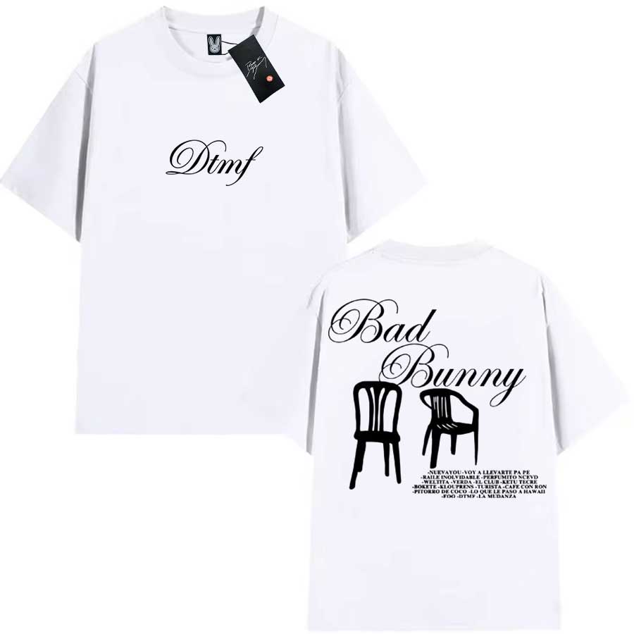 Bad Bunny Tshirt For Unisex Unisex Debi Tirar Mas Fotos Dtmf Tour 100 Cotton T Shirts Oversized Tops 05272