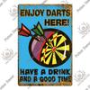 Putuo Decor Vintage Tin Sign Darts Game Metal Plaque Retro Posters for Garage Man Cave Room Home Wall Art Decorations