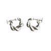 Sowi Croissant Hoop Earrings Mall Stylish Accessories Gift Present (EC Limited/Croissant Motif) (Silver 925) 308E0004-TY