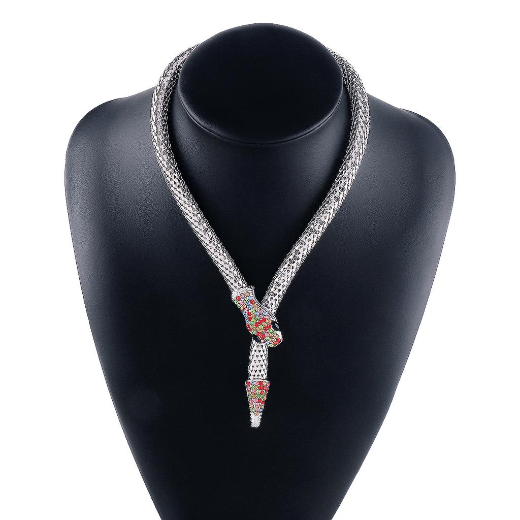 Punk Crystal Snake Magnetic Necklace For Women Magnet Snake Chain On Neck Choker Female Jewelry Party Pageant Gift