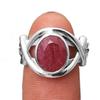 Ювелирные изделия ручной работы, кольцо с кашмирским рубином, серебряное кольцо, серебро 925 пробы, подарки для нее